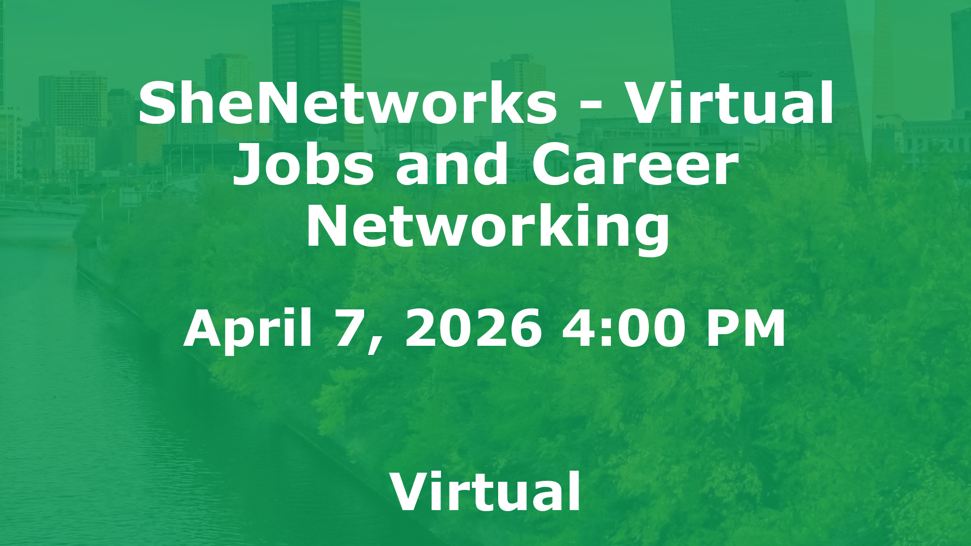 SheNetworks - Virtual Jobs and Career Networking event image